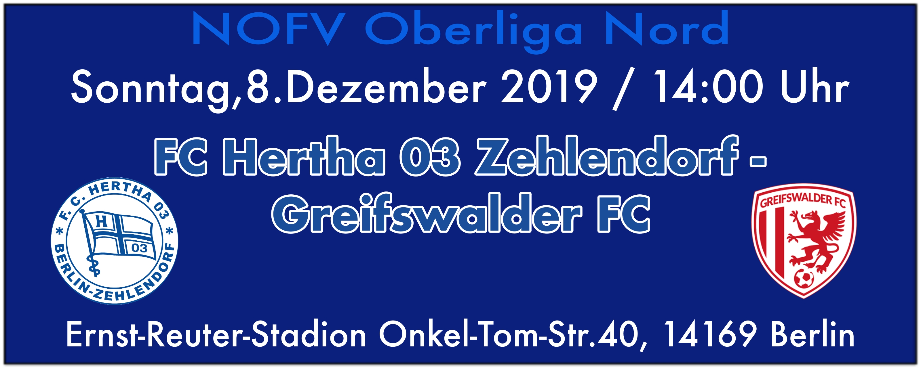 FC Hertha 03 Zehlendorf vs. Greifswalder FC am 8.12.2019