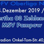 FC Hertha 03 Zehlendorf vs. MSV Pampow am 14.12.2019