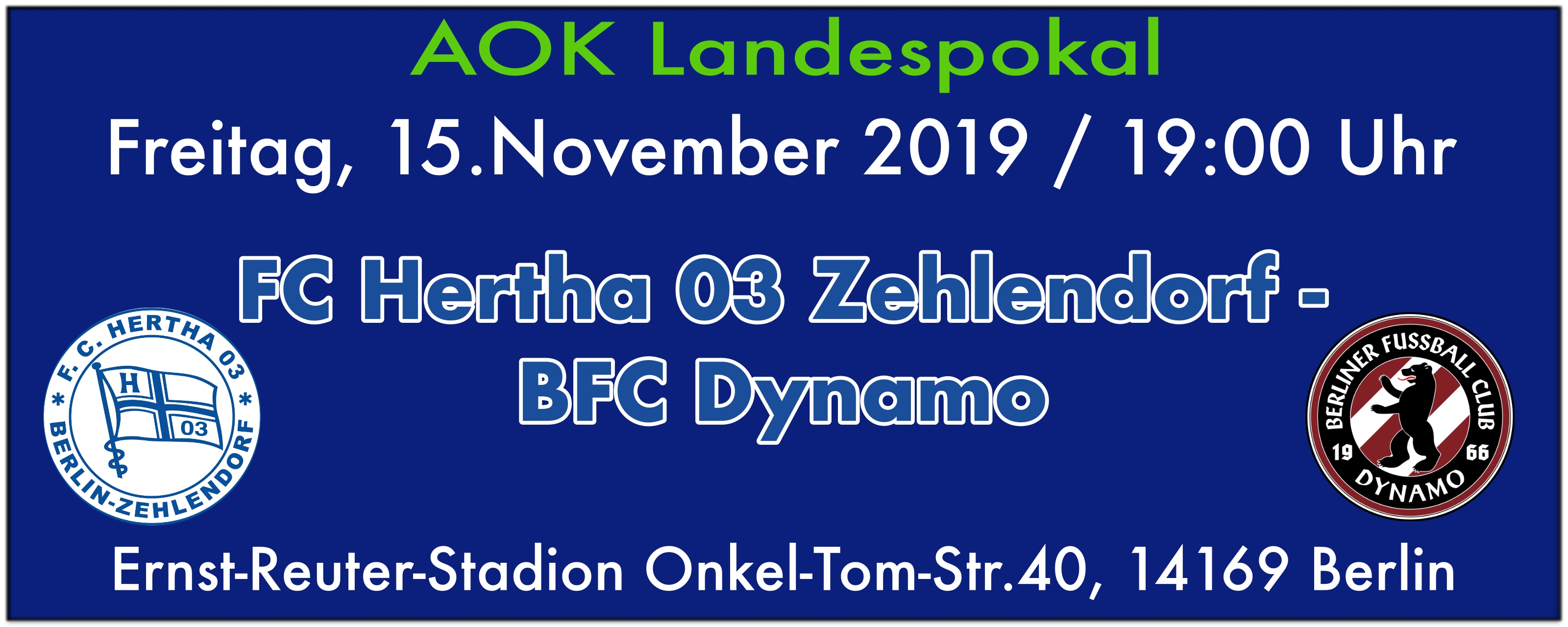 FC Hertha 03 Zehlendorf vs. BFC Dynamo am 15.11.2019