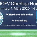 FC Hertha 03 Zehlendorf vs. FC Strausberg am 1.3.2020