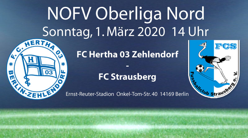 FC Hertha 03 Zehlendorf vs. FC Strausberg am 1.3.2020