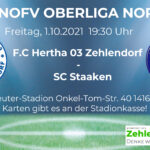 F.C. Hertha 03 Zehlendorf vs. SC Staaken am 01.10.2021