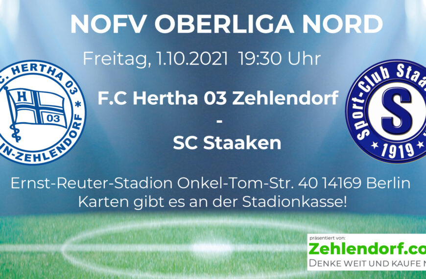 F.C. Hertha 03 Zehlendorf vs. SC Staaken am 01.10.2021