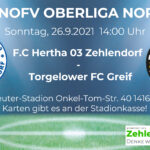 F.C. Hertha 03 Zehlendorf vs. Torgelow F.C. Greif am 26.9.2021