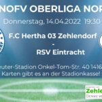 F.C. Hertha 03 Zehlendorf vs. RSV Eintracht 1949 am 14.04.2022