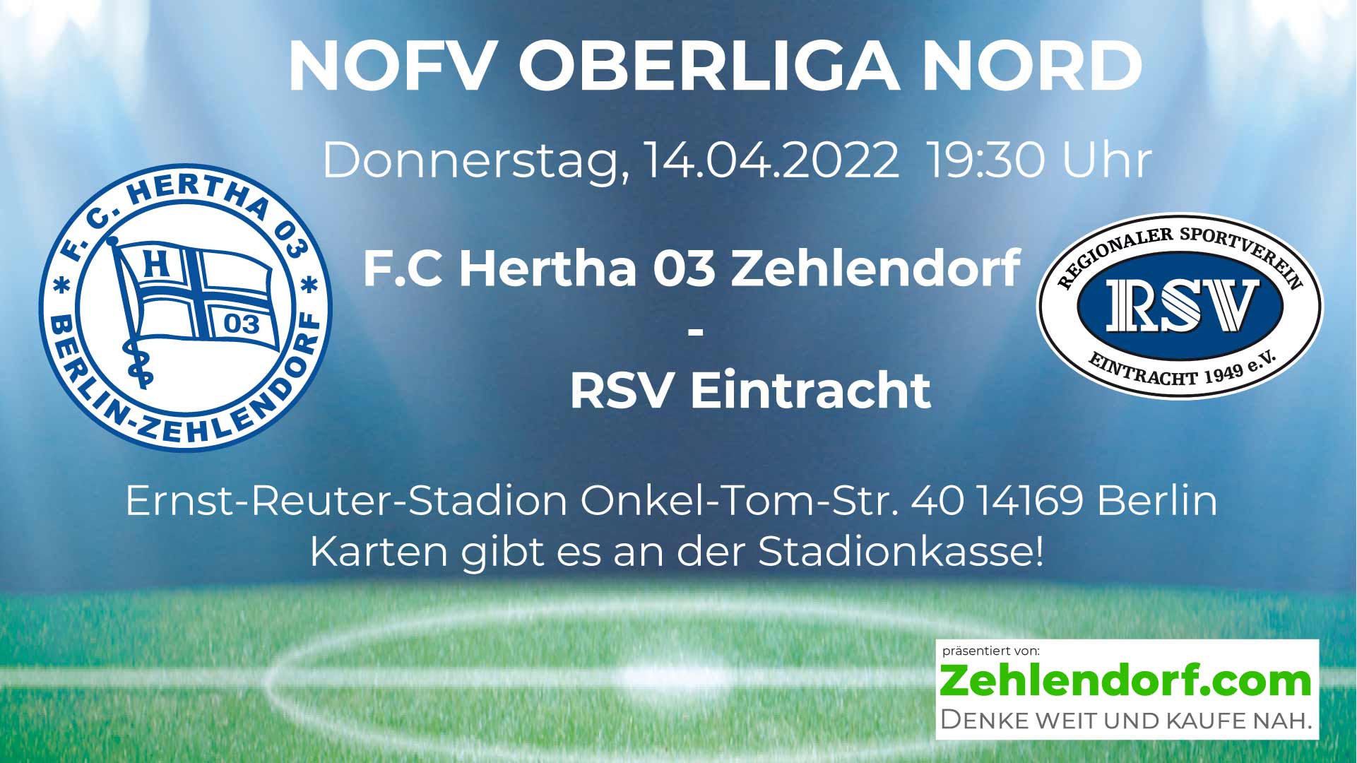 F.C. Hertha 03 Zehlendorf vs. RSV Eintracht 1949 am 14.04.2022
