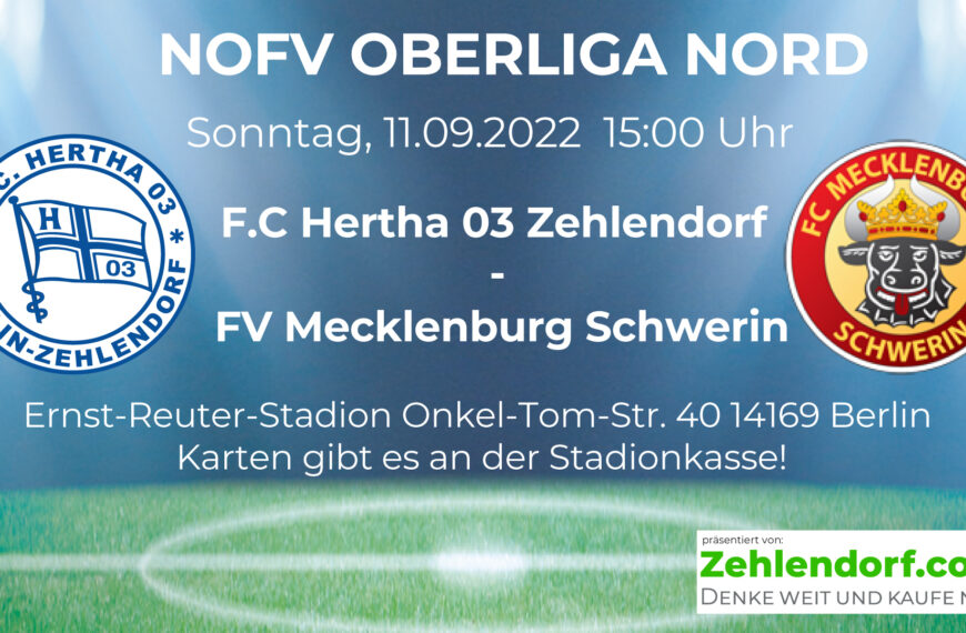 F.C. Hertha 03 Zehlendorf vs. FC Mecklenburg Schwerin am 11.09.2022