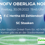 F.C. Hertha 03 Zehlendorf vs. SC Staaken am 30.09.2022