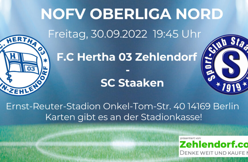 F.C. Hertha 03 Zehlendorf vs. SC Staaken am 30.09.2022